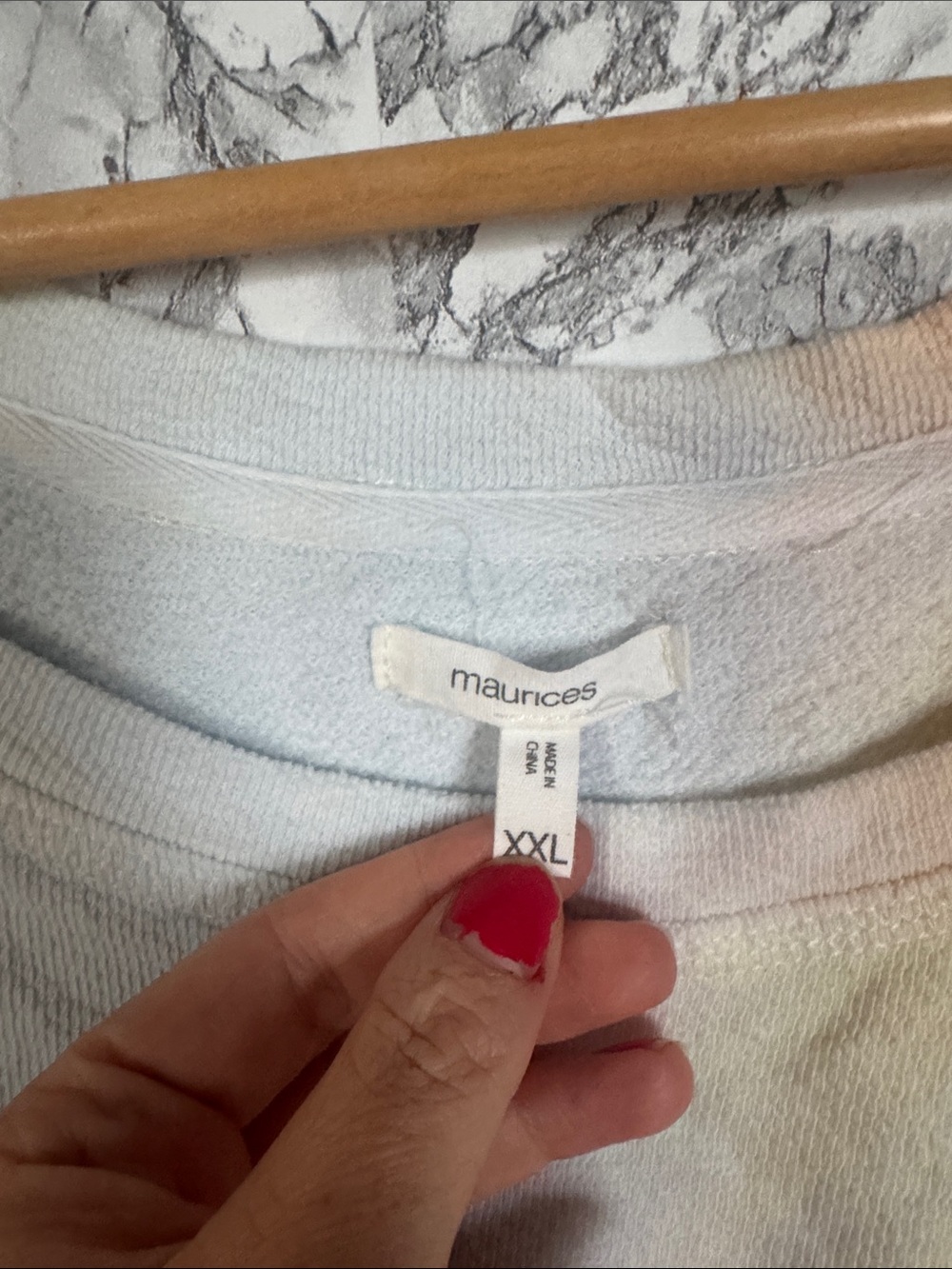 Maurices Crewneck Sweatshirt White-Pastel Tie Dye Size XXL - Picture 5 of 6